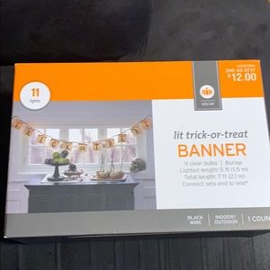 Lit Trick or Treat Banner-Halloween